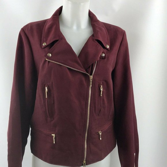 Club Monaco Jackets & Blazers - Club Monaco Maroon Zip Up Jacket Size Large